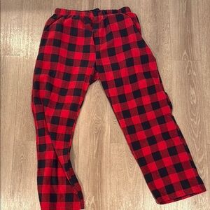 Red and Black fleece pajama pants